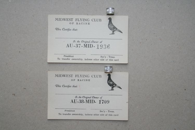 Amerika Ring en Eigendomsbewijs 1937 en 1938 Midwest Flying Club